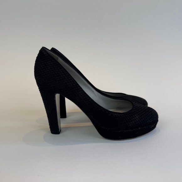 Sergio Rossi Black Snakeskin-look Pumps, EU 40 - Picture 3 of 16